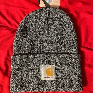 Grey/black carhartt beanie hat